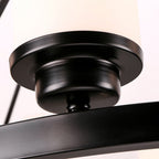 Silva Suspension Bague Rétro, Métal/Verre, Blanc/Noir, Salle à Manger/Salle de Séjour - Neutralighting