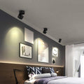 Arisha Plafonnier Rond Moderne, Métal, Blanc/Noir, Chambre - Neutralighting