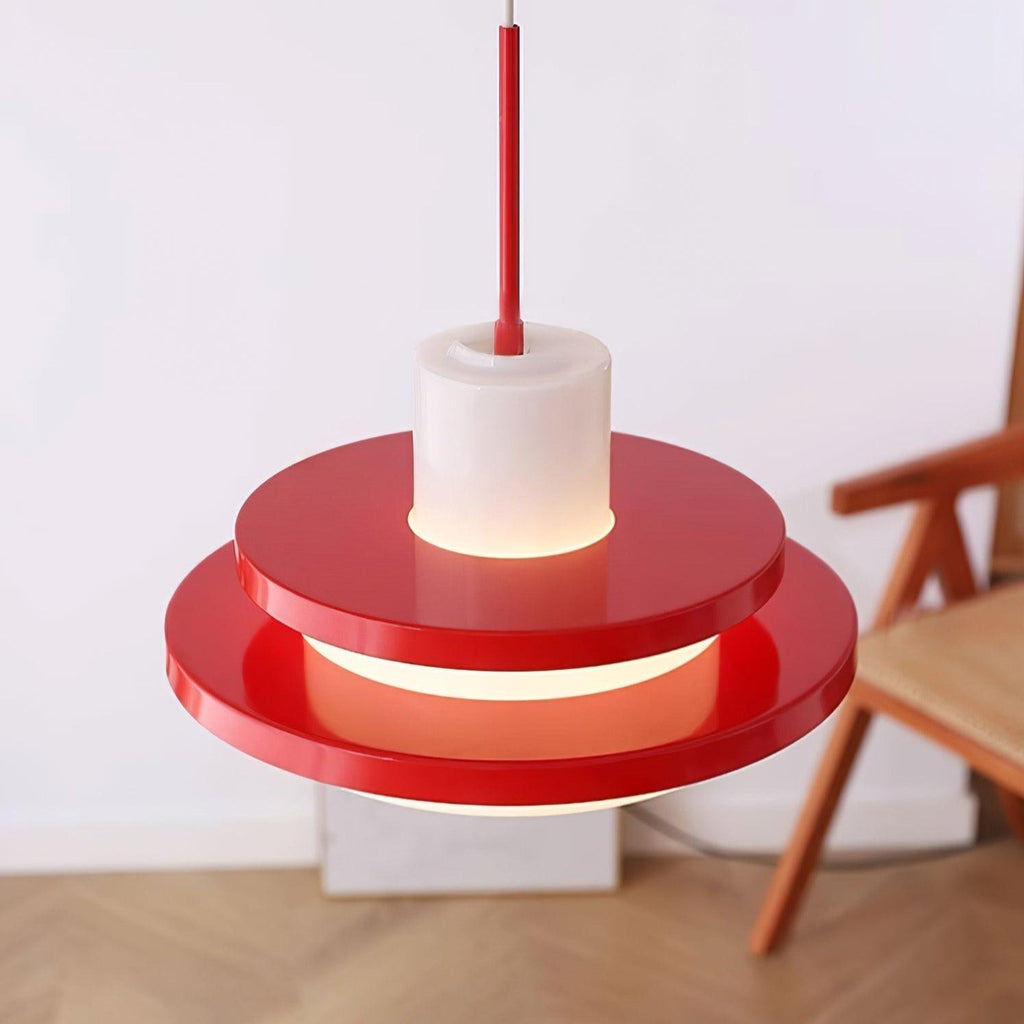 Eviso Lustra Lampe Suspendue Rouge Blanche - Neutralighting