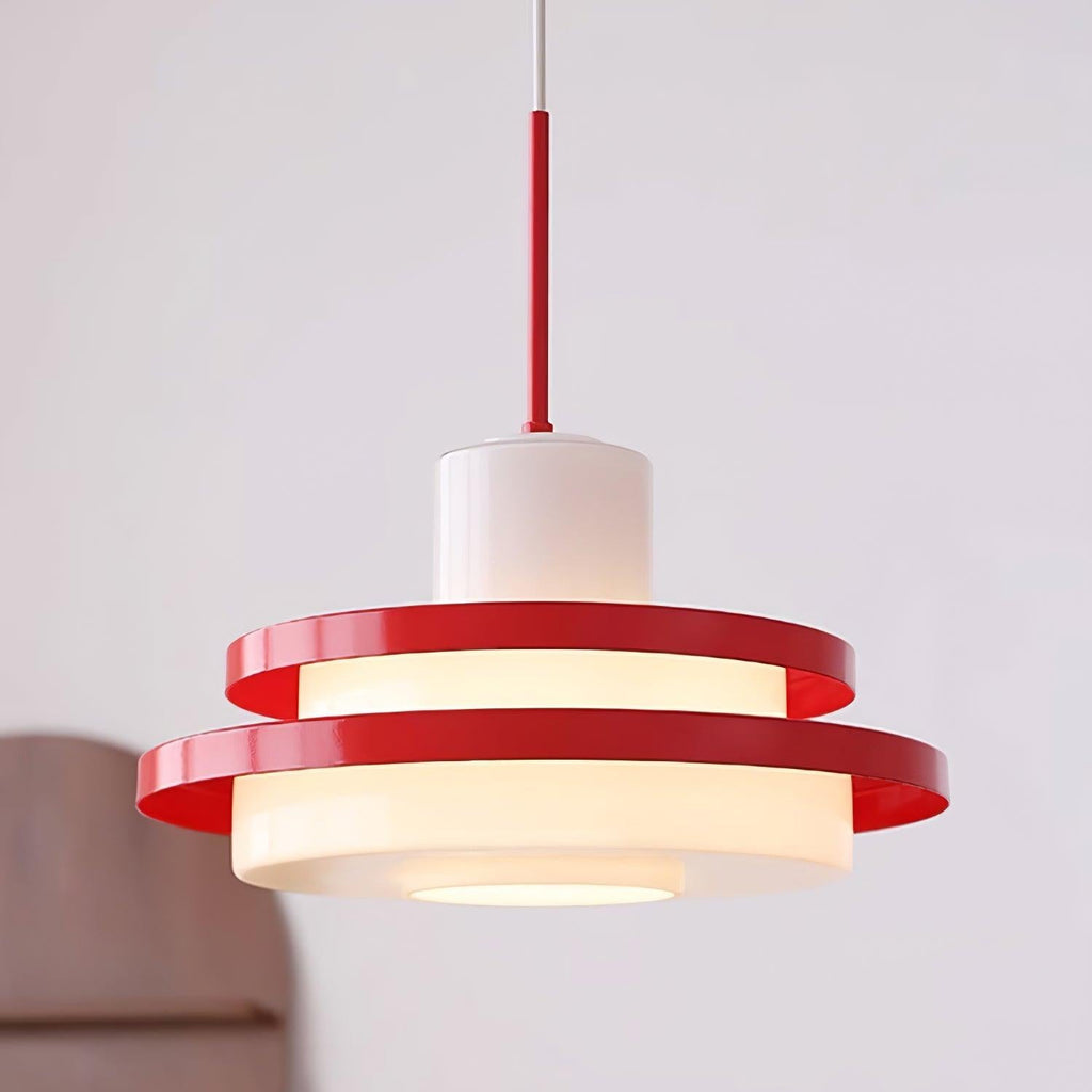 Eviso Lustra Lampe Suspendue Rouge Blanche - Neutralighting