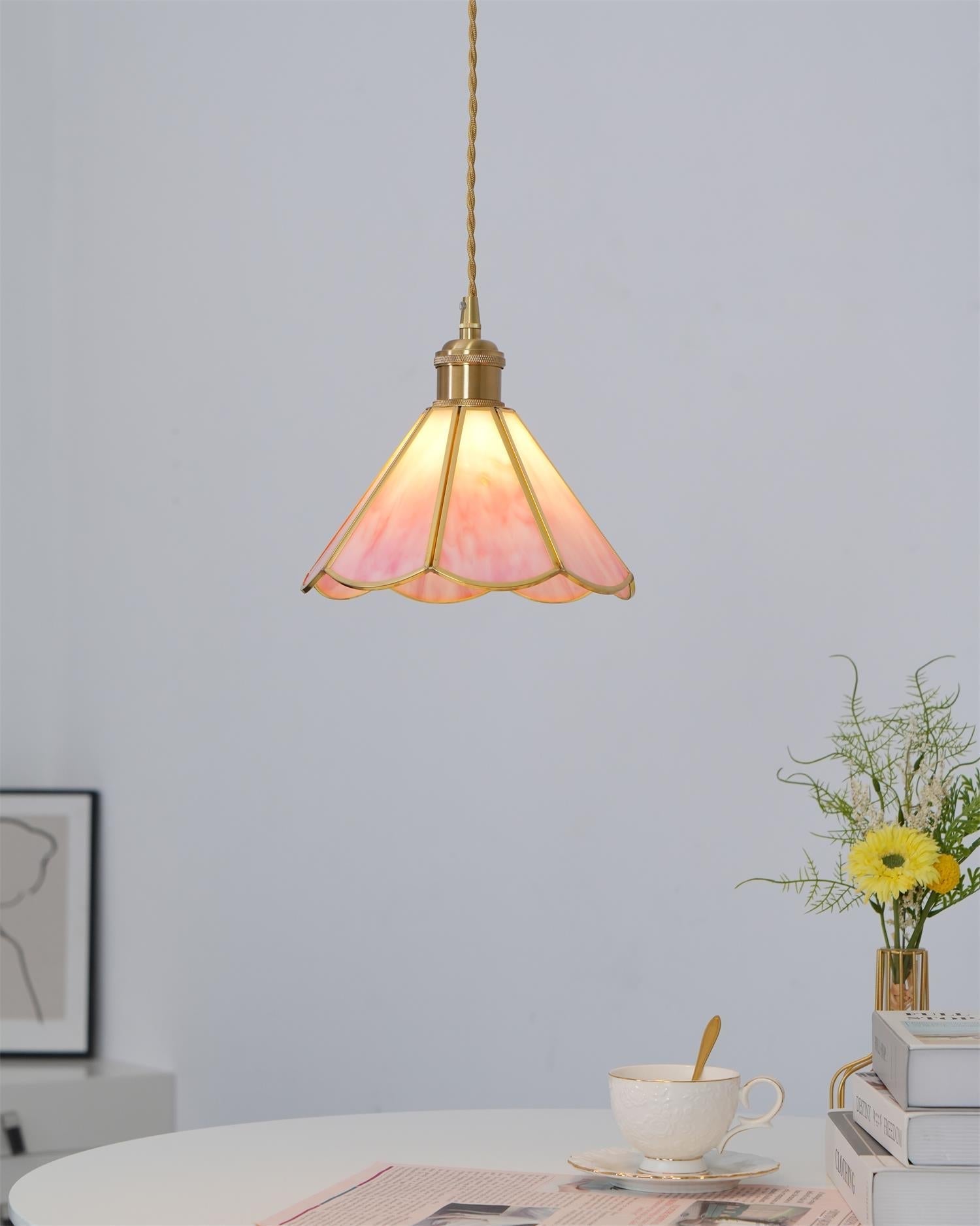 Lione Suspension en vitrail rose - Neutralighting
