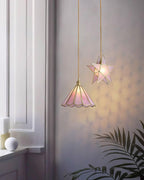 Lione Suspension en vitrail rose - Neutralighting