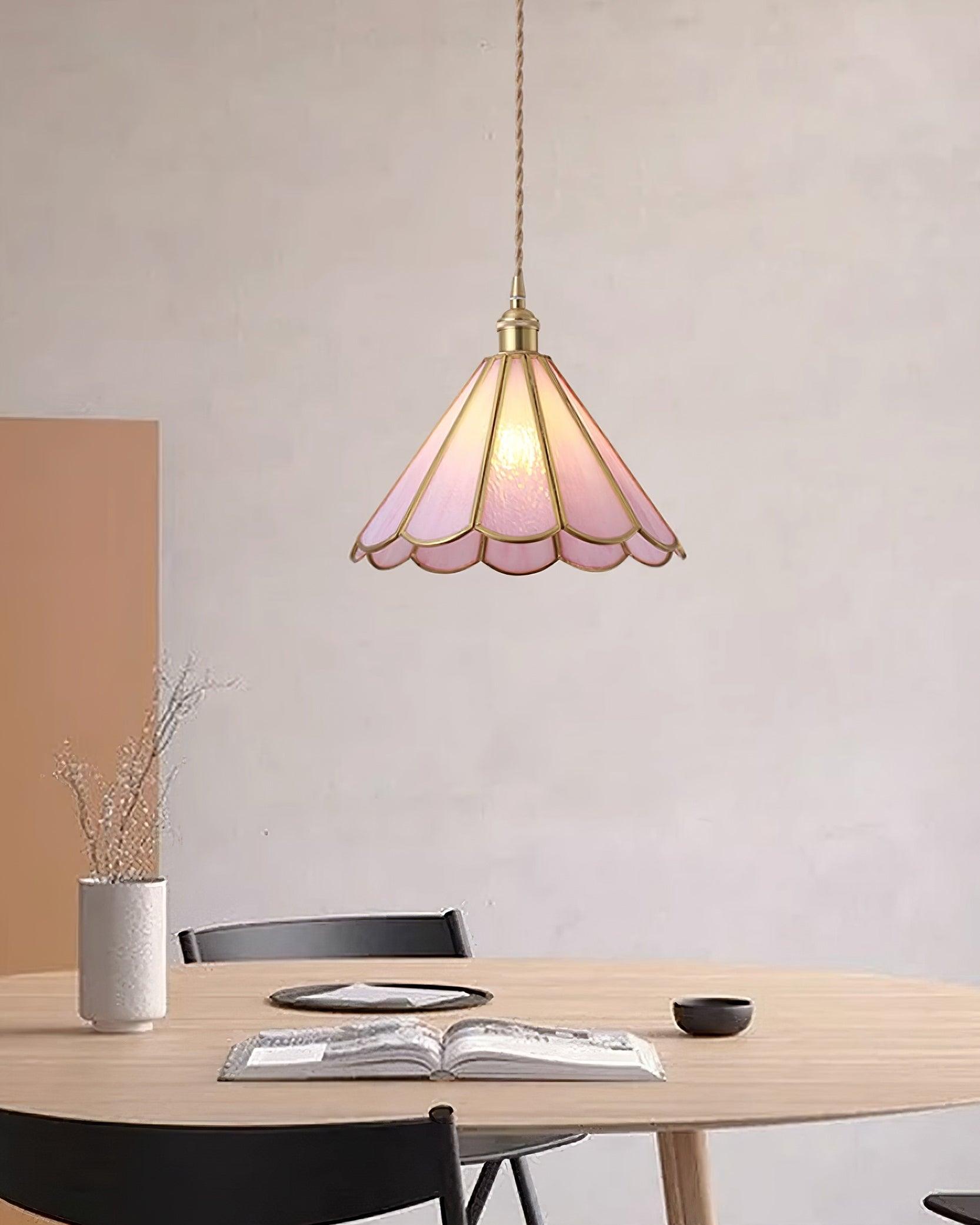 Lione Suspension en vitrail rose - Neutralighting