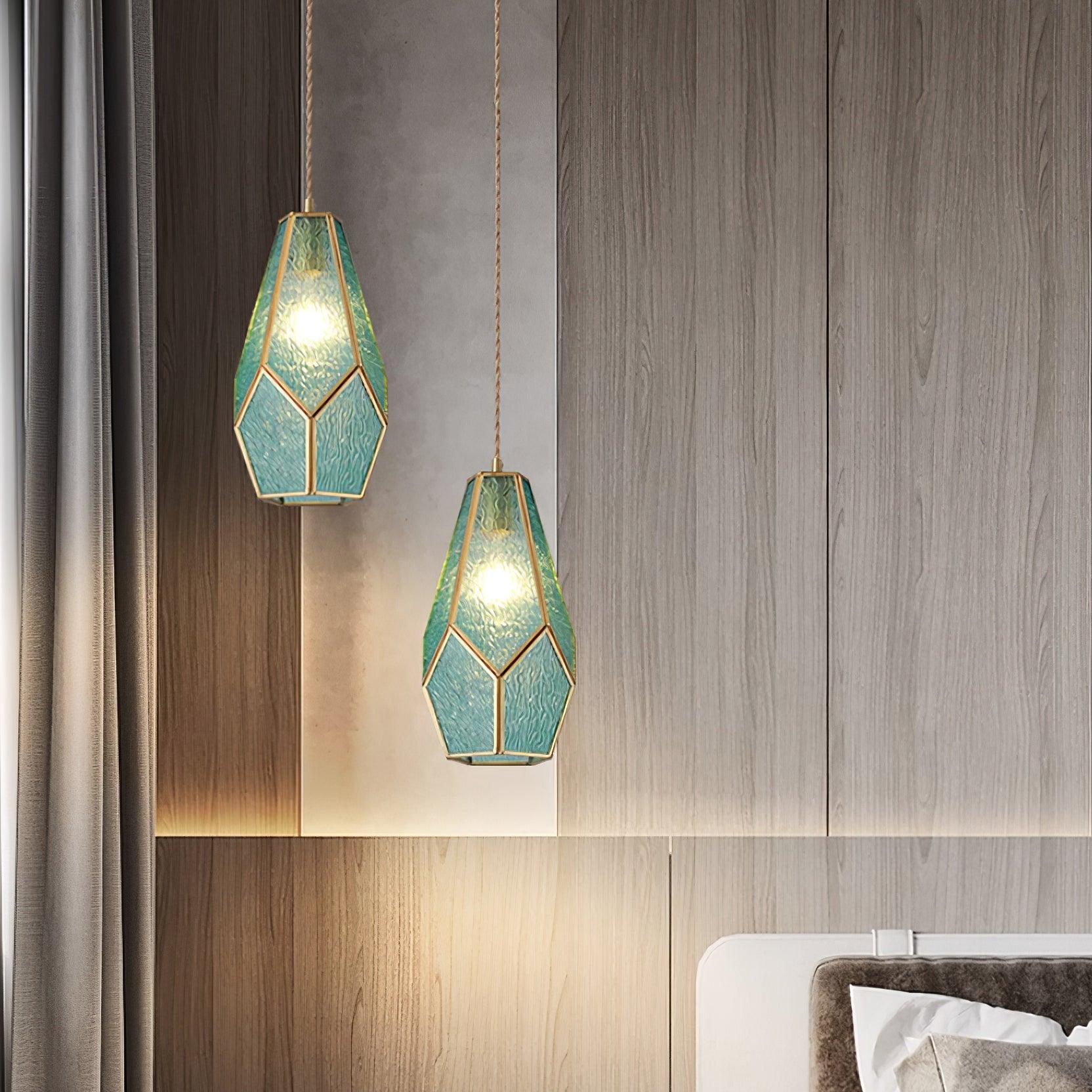 Lione Suspension en vitrail rose - Neutralighting