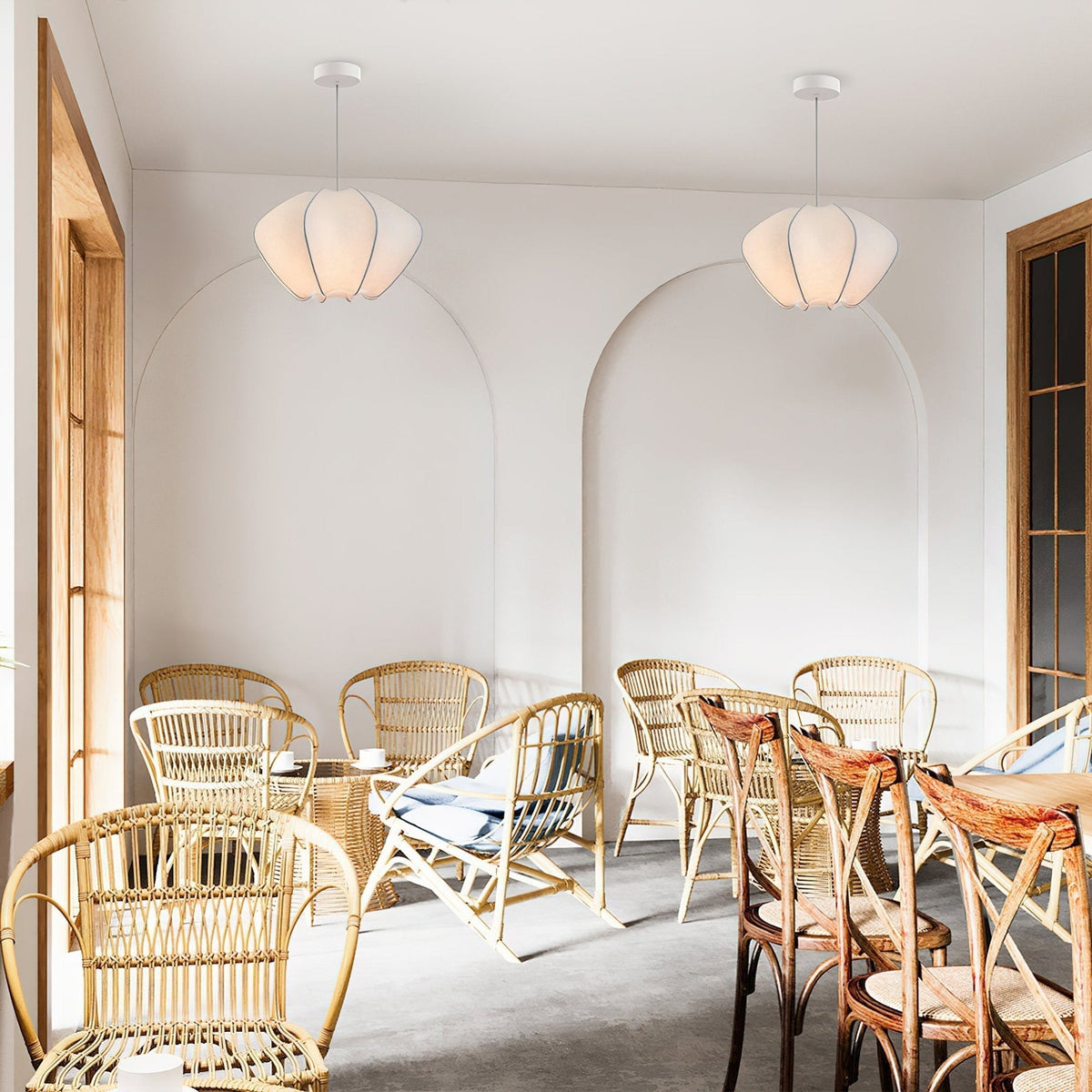 Petalat Suspension Élégante en Soie - Neutralighting