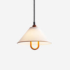 Makoto Suspension Lampe Tissu Cone Bois Réglable - Neutralighting