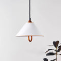 Makoto Suspension Lampe Tissu Cone Bois Réglable - Neutralighting
