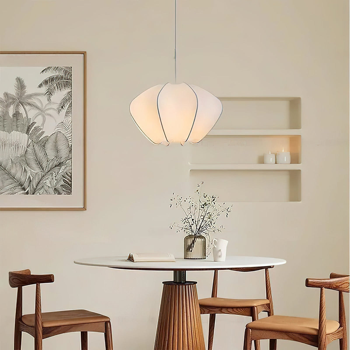Petalat Suspension Élégante en Soie - Neutralighting