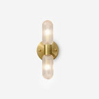 Evania Applique murale double en laiton et verre texturé - Neutralighting