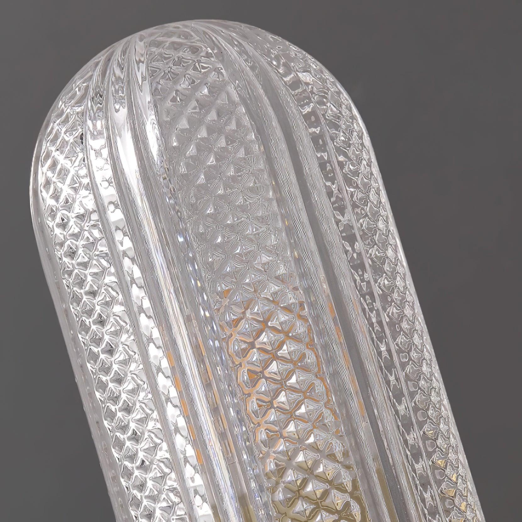 Evania Applique murale double en laiton et verre texturé - Neutralighting