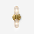 Evania Applique murale double en laiton et verre texturé - Neutralighting