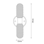 Evania Applique murale double en laiton et verre texturé - Neutralighting