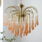 Lustra Chandelier Bras Dorés et Cristal - Neutralighting