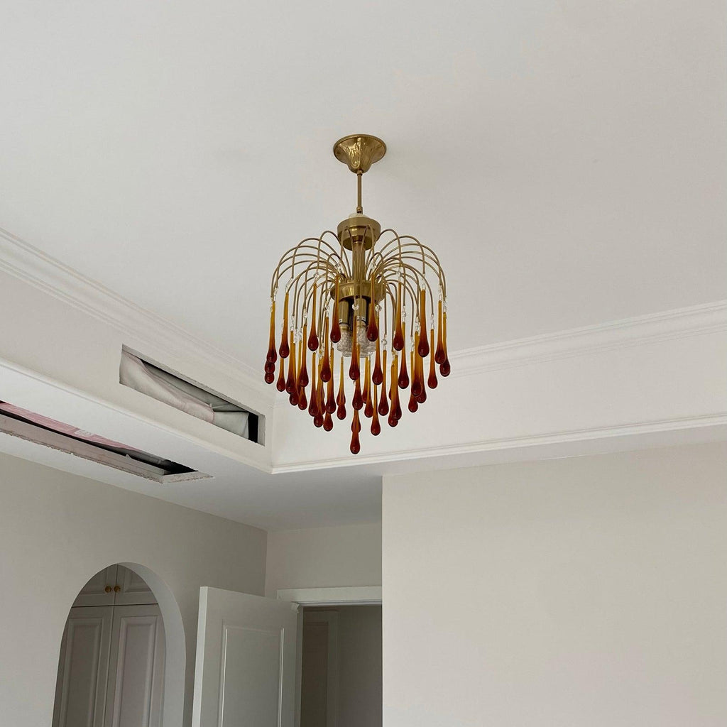 Lustra Chandelier Bras Dorés et Cristal - Neutralighting