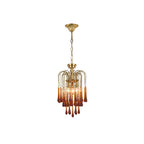 Lustra Chandelier Bras Dorés et Cristal - Neutralighting