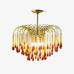 Lustra Chandelier Bras Dorés et Cristal - Neutralighting