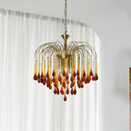 Lustra Chandelier Bras Dorés et Cristal - Neutralighting