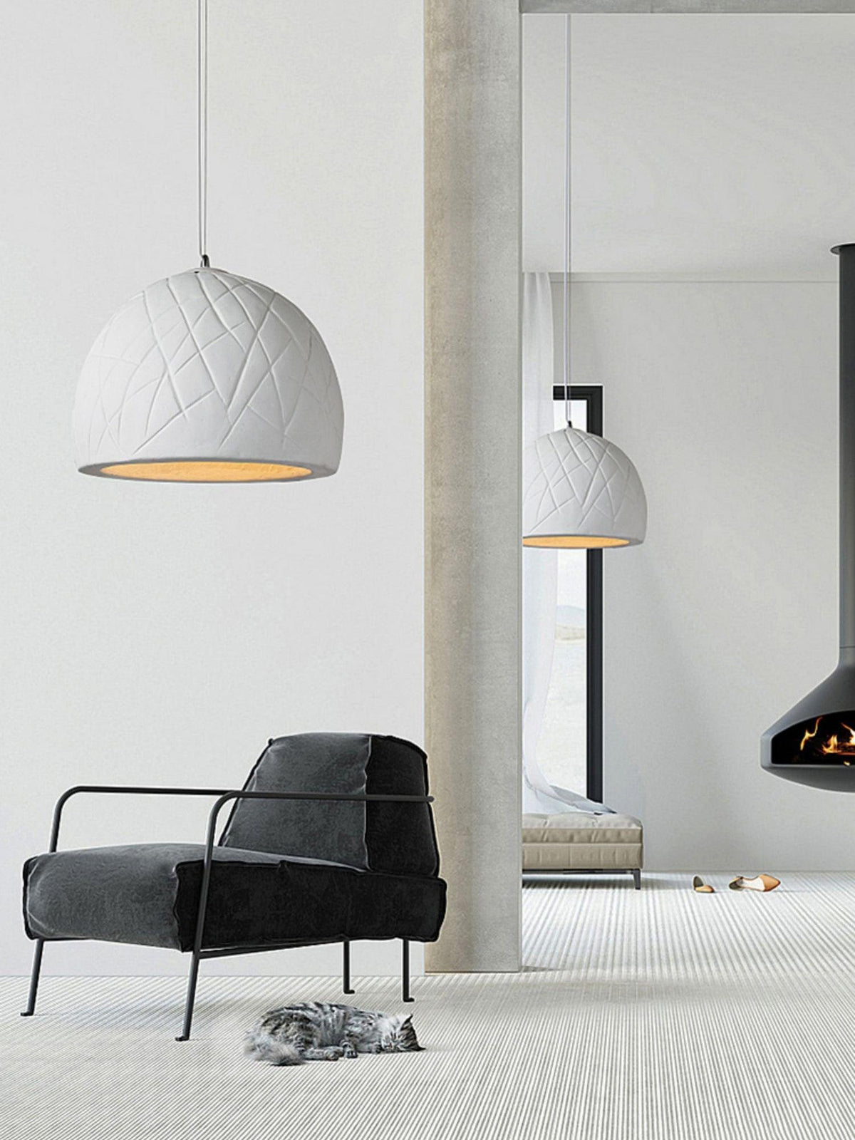 Cashaor Suspension en Plastique Art Nordique Wabi - Neutralighting