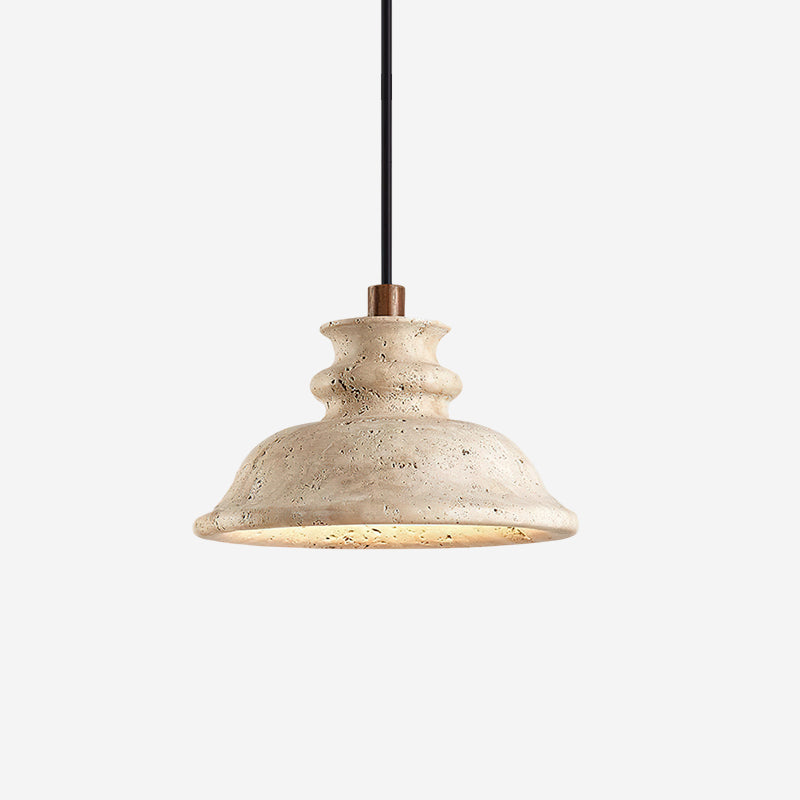 Ritta Lampe Pendante Abat-jour Travertin Sculpté - Neutralighting