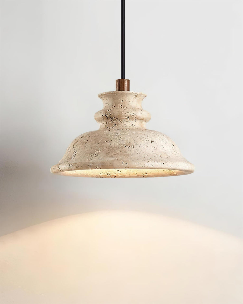Ritta Lampe Pendante Abat-jour Travertin Sculpté - Neutralighting