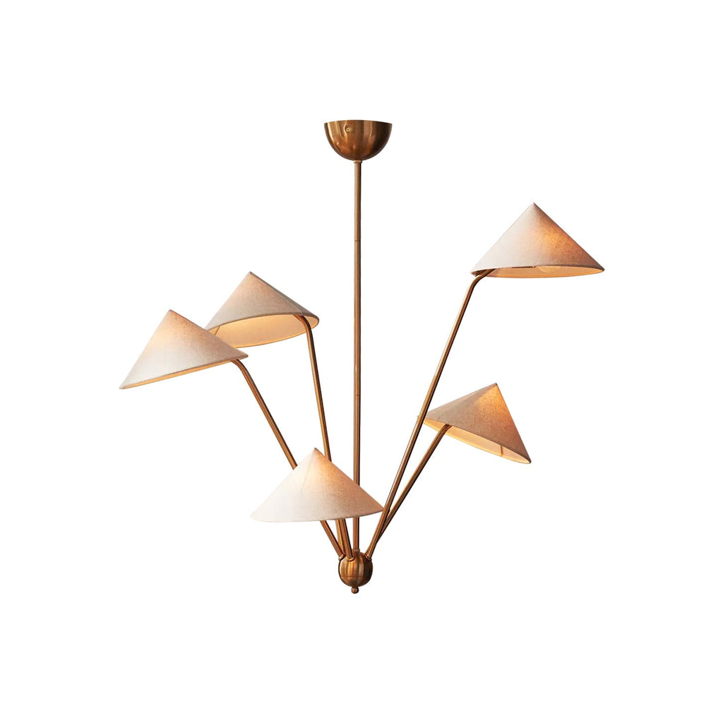 Avlorisra Lustre Laiton Tissu Industriel Vintage - Neutralighting