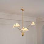 Lustra Chandelier Laiton Courbé Beige - Neutralighting