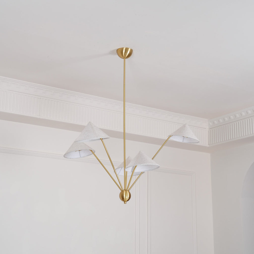 Avlorisra Lustre Laiton Tissu Industriel Vintage - Neutralighting
