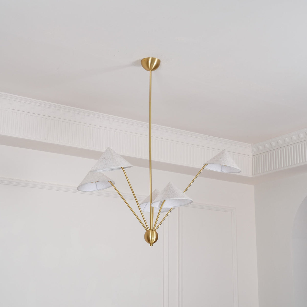 Avlorisra Lustre Laiton Tissu Industriel Vintage - Neutralighting