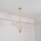 Lustra Chandelier Laiton Courbé Beige - Neutralighting