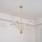 Lustra Chandelier Laiton Courbé Beige - Neutralighting