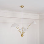 Lustra Chandelier Laiton Courbé Beige - Neutralighting