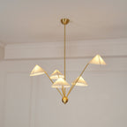 Lustra Chandelier Laiton Courbé Beige - Neutralighting