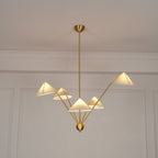 Lustra Chandelier Laiton Courbé Beige - Neutralighting