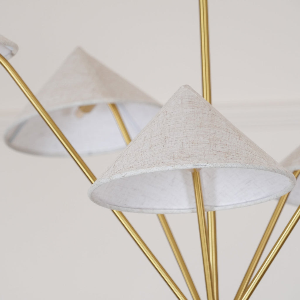 Avlorisra Lustre Laiton Tissu Industriel Vintage - Neutralighting