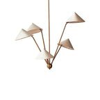 Lustra Chandelier Laiton Courbé Beige - Neutralighting