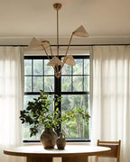 Lustra Chandelier Laiton Courbé Beige - Neutralighting