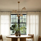 Lustra Chandelier Laiton Courbé Beige - Neutralighting