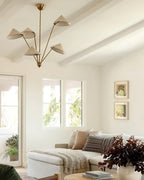 Lustra Chandelier Laiton Courbé Beige - Neutralighting
