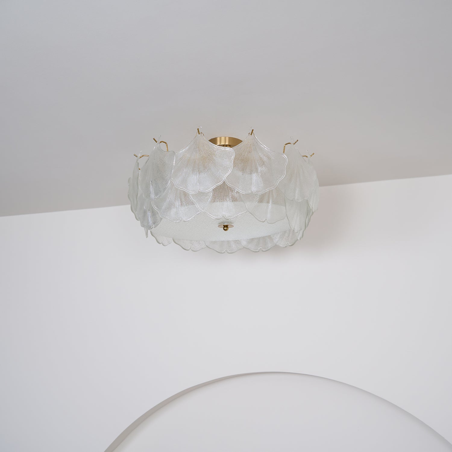 Maple Lampe de Plafond en Verre Cluster de Feuilles - Neutralighting