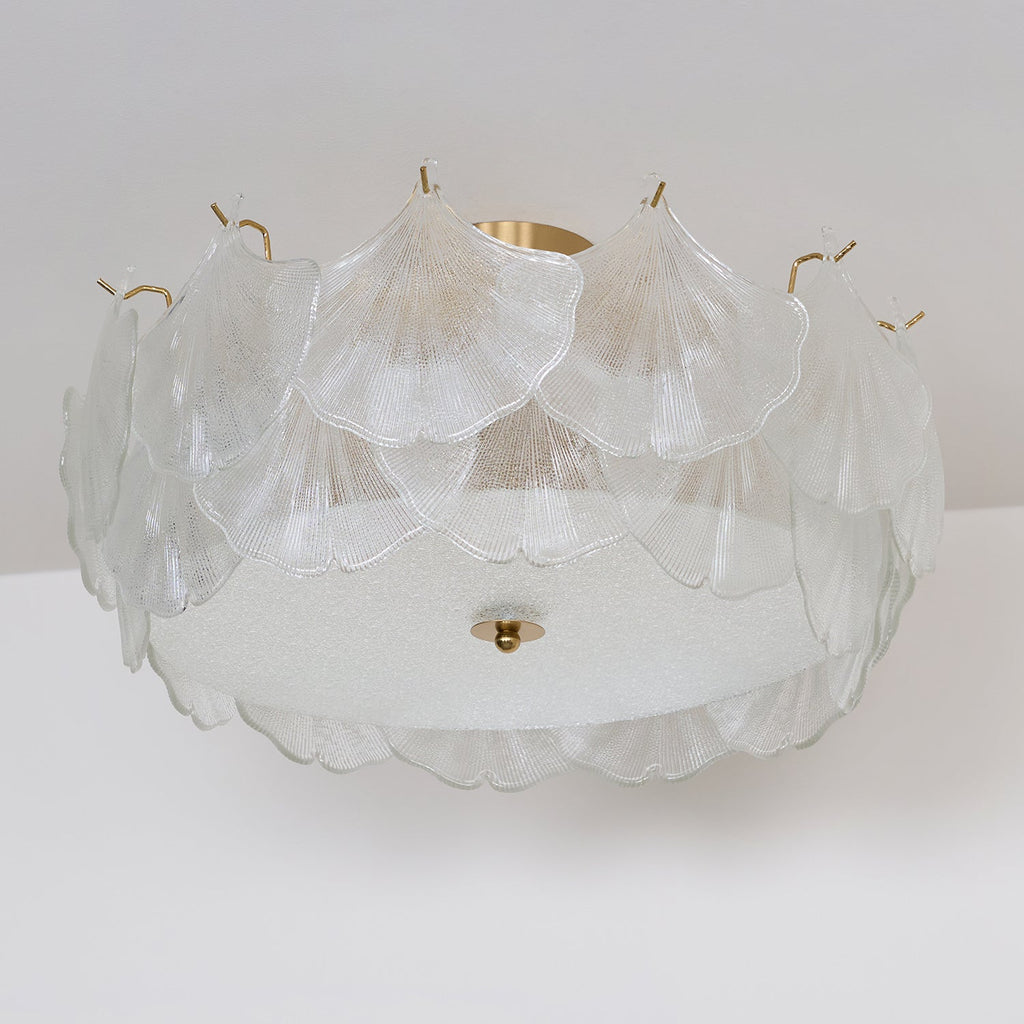 Maple Lampe de Plafond en Verre Cluster de Feuilles - Neutralighting