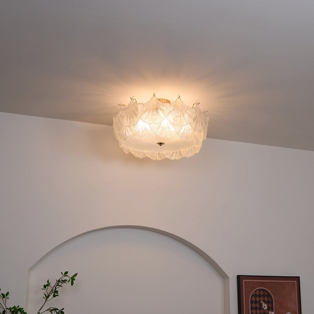 Maple Lampe de Plafond en Verre Cluster de Feuilles - Neutralighting