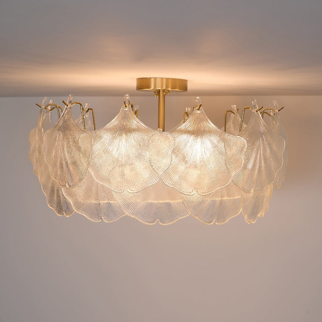 Maple Lampe de Plafond en Verre Cluster de Feuilles - Neutralighting