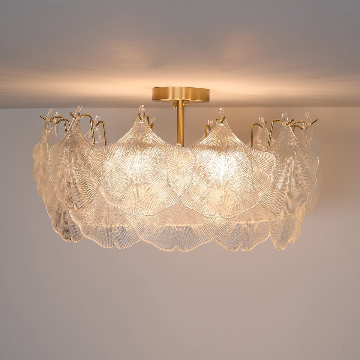 Maple Lampe de Plafond en Verre Cluster de Feuilles - Neutralighting