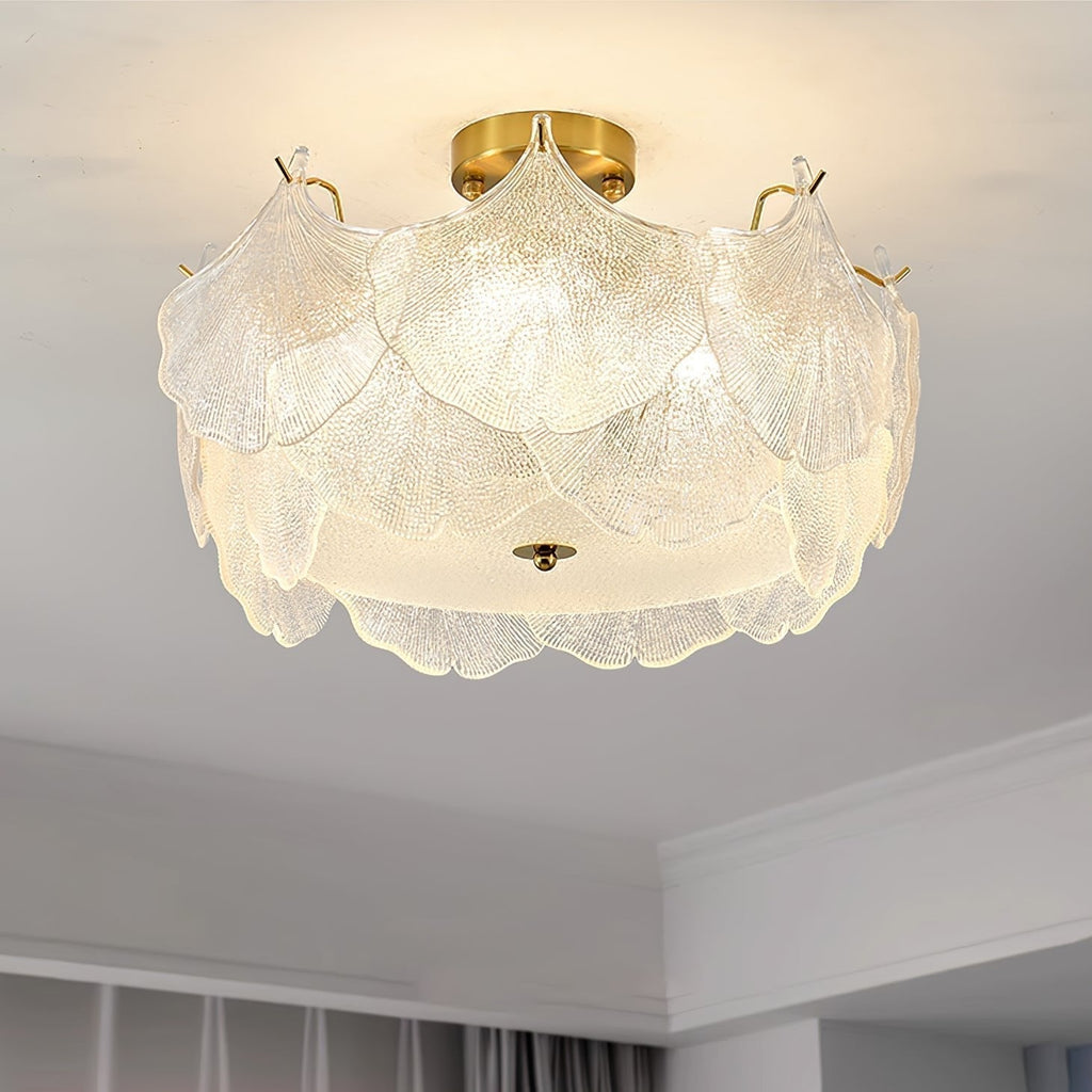 Maple Lampe de Plafond en Verre Cluster de Feuilles - Neutralighting