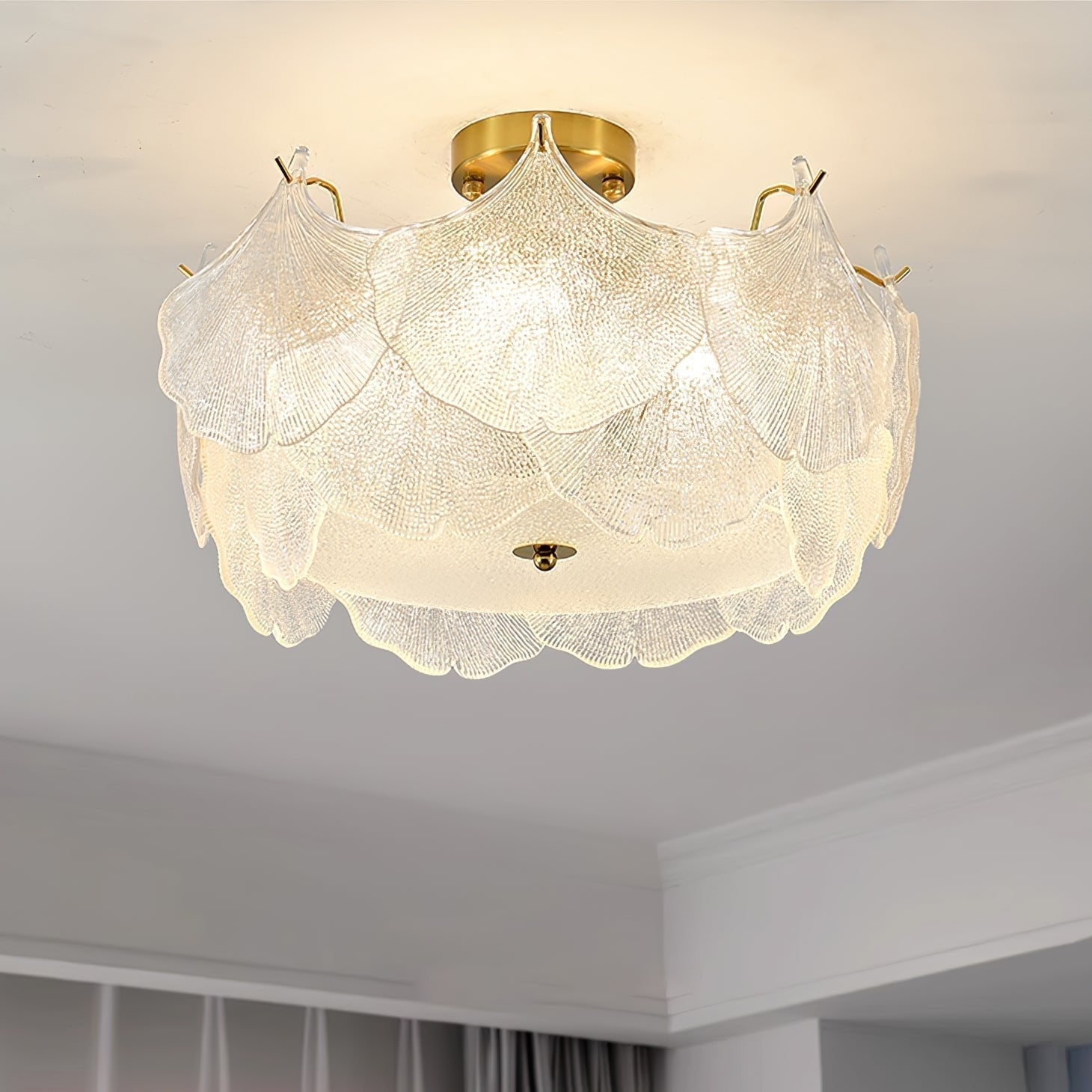 Maple Lampe de Plafond en Verre Cluster de Feuilles - Neutralighting