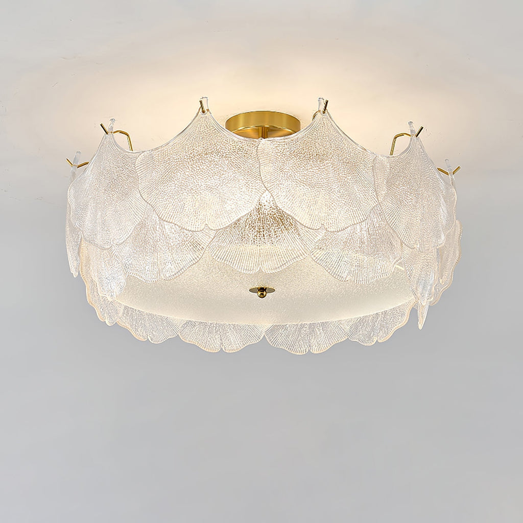 Maple Lampe de Plafond en Verre Cluster de Feuilles - Neutralighting