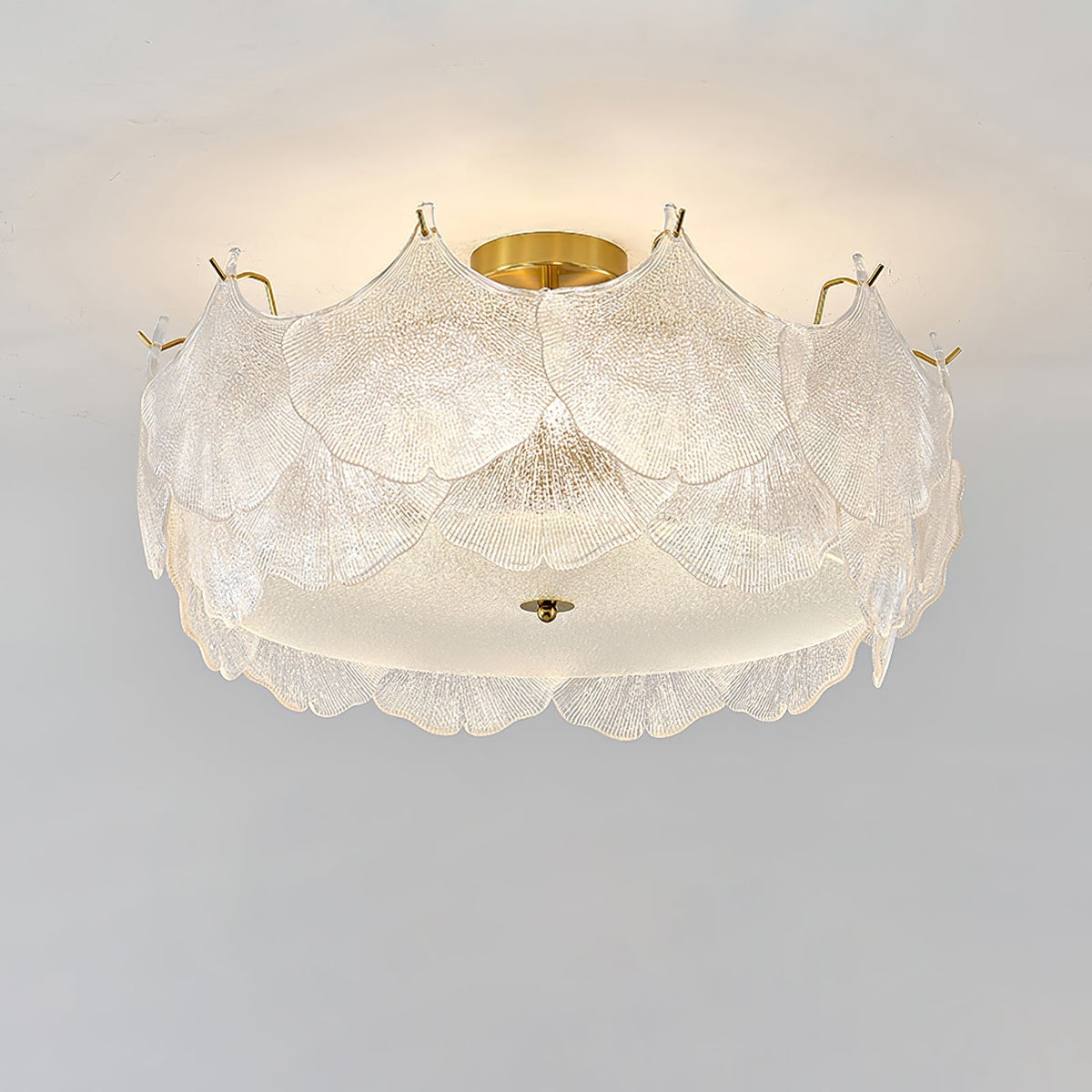Maple Lampe de Plafond en Verre Cluster de Feuilles - Neutralighting