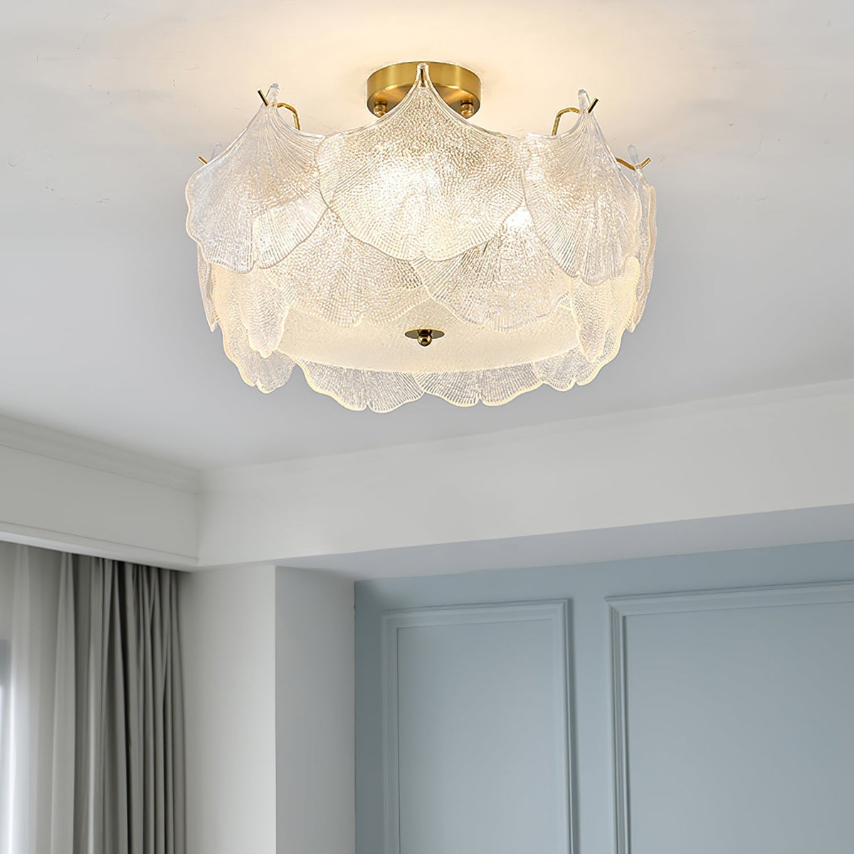 Maple Lampe de Plafond en Verre Cluster de Feuilles - Neutralighting