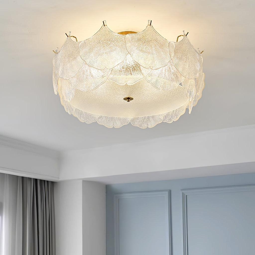 Maple Lampe de Plafond en Verre Cluster de Feuilles - Neutralighting