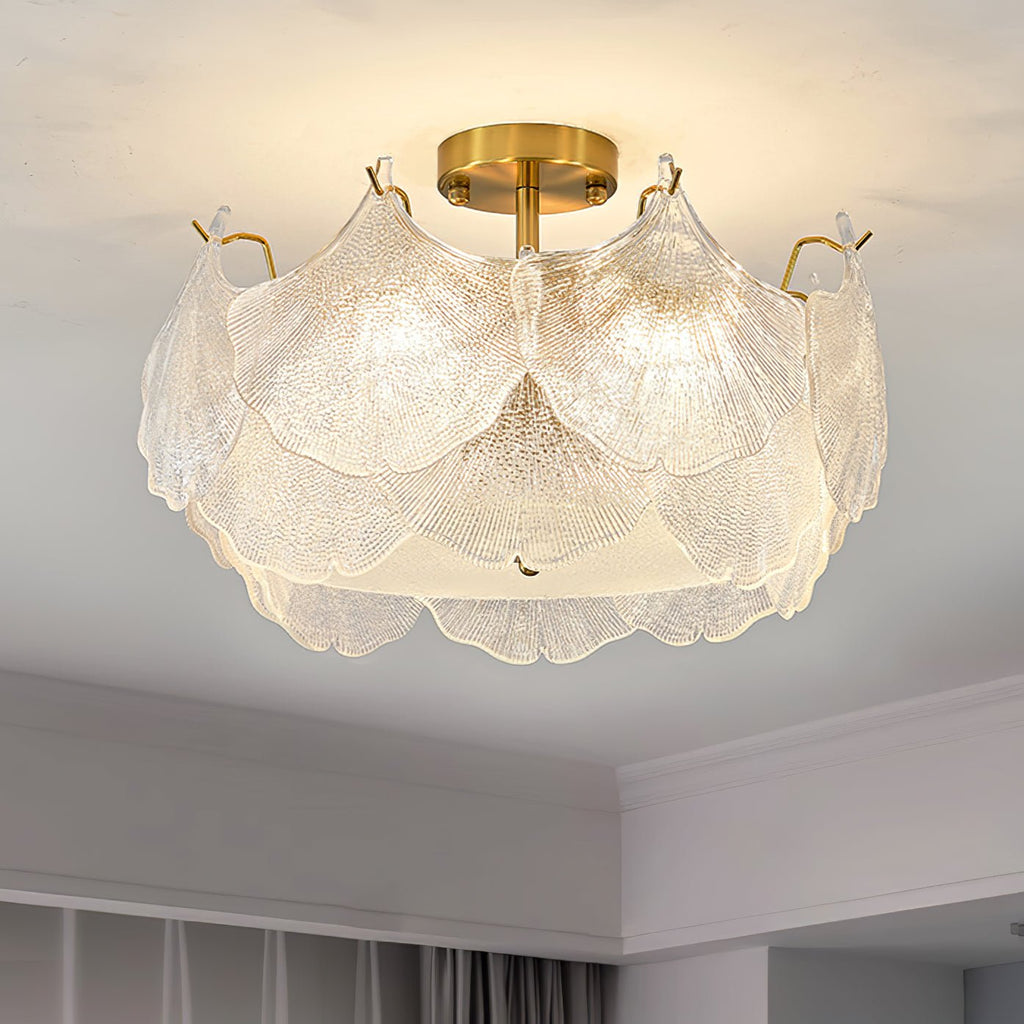 Maple Lampe de Plafond en Verre Cluster de Feuilles - Neutralighting